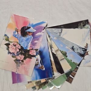 Vintage 90s Golf And Other Sports Art Prints By James Wiens And Dale Cooper Set